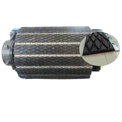 Soldadura en la diapositiva reemplazable de retardamiento Diamond Rubber Lagging Sheet de la polea del transportador