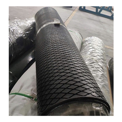 Polea principal Diamond Grooved Rubber Pulley Lagging de la hoja de goma del revestimiento de la polea del transportador