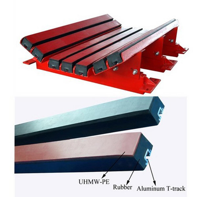 Ayuda del transportador de las barras del impacto del transportador del cojín de goma de UHMWPE que resbala la barra del impacto