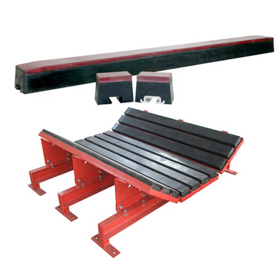Cama de goma baja del resbalador del transportador de la barra UHMWPE del impacto de la diapositiva de la fricción