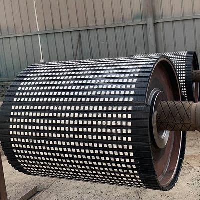 Placa de goma Diamond Ceramic Pulley Lagging Lining con capa del contacto