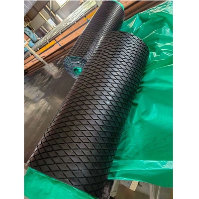 Tipo y Diamond Grooved Rubber Lagging Sheet llanos para el rodillo del transportador