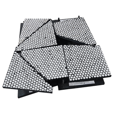 Trazador de líneas compuesto de goma de cerámica hexagonal del desgaste del cilindro de cerámica resistente a los choques de las tejas